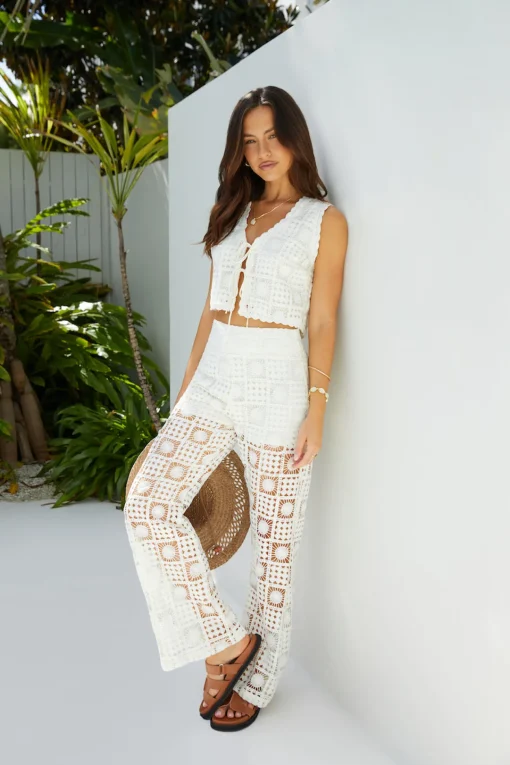 Sylvie Crochet Set Cream