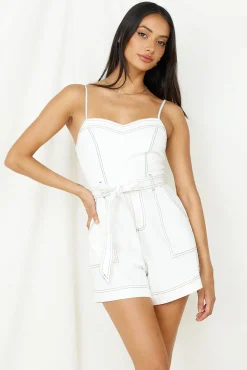 Take a Glimpse Romper White