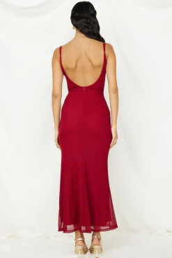 Take Me To Dinner Maxi Dress Wine
