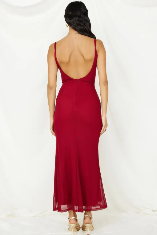 Take Me To Dinner Maxi Dress Wine