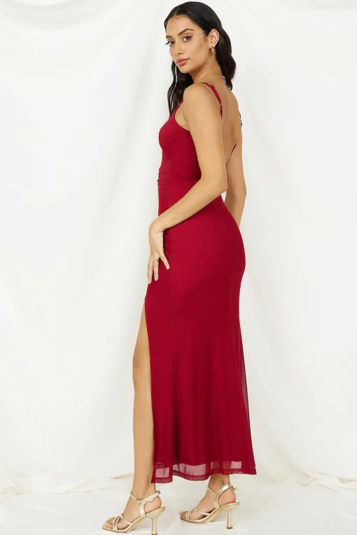 Take Me To Dinner Maxi Dress Wine