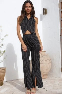 Talking Business Pants Black Stripe