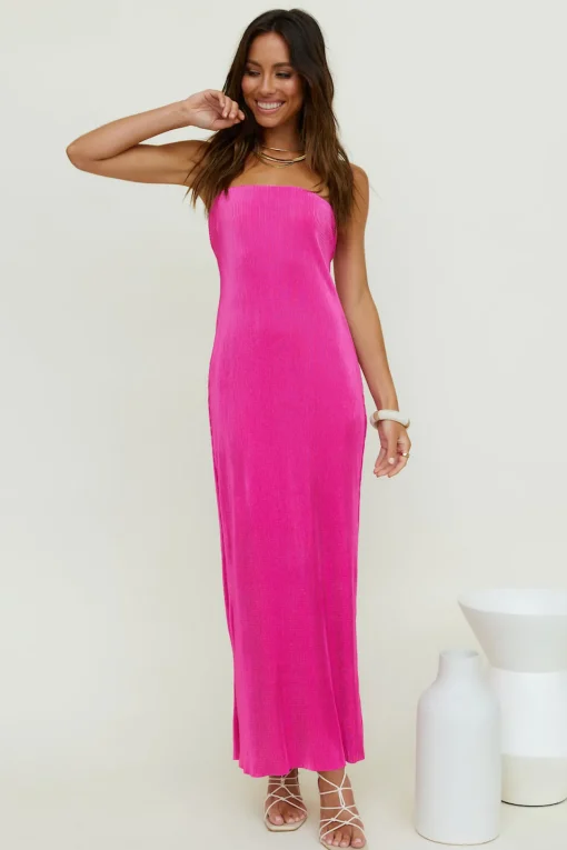 Thinking Of Dusk Maxi Dress Pink