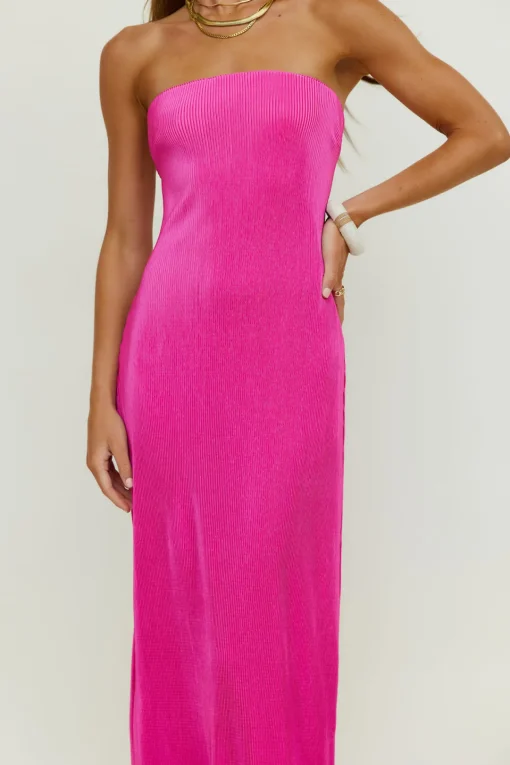 Thinking Of Dusk Maxi Dress Pink