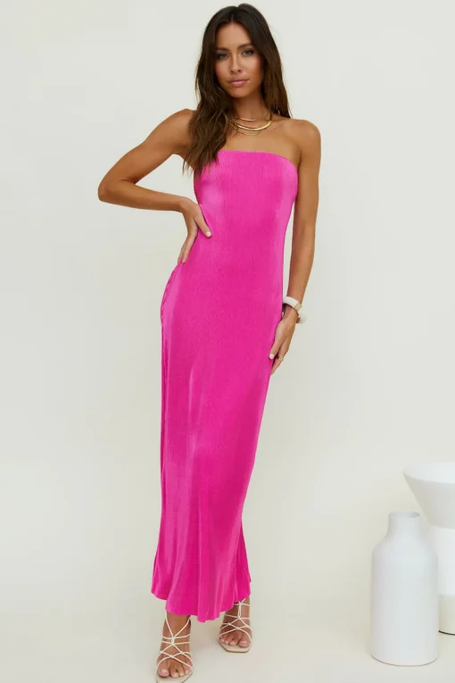 Thinking Of Dusk Maxi Dress Pink