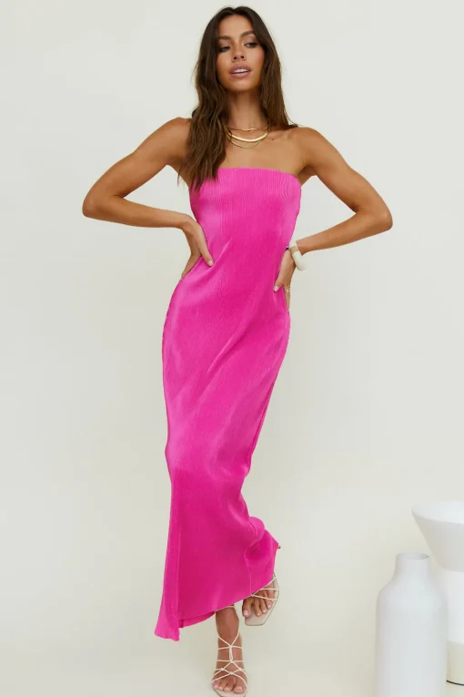 Thinking Of Dusk Maxi Dress Pink