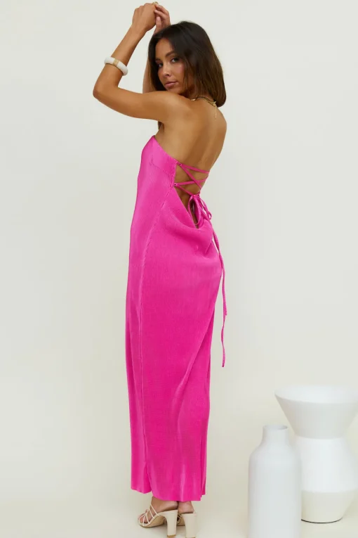 Thinking Of Dusk Maxi Dress Pink