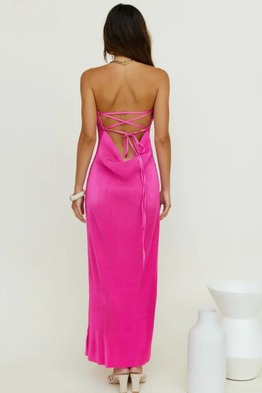 Thinking Of Dusk Maxi Dress Pink