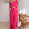 Tropical Dreamscape Crop Top Pink