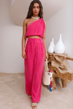 Tropical Dreamscape Crop Top Pink