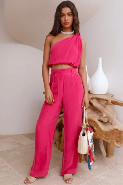 Tropical Dreamscape Crop Top Pink