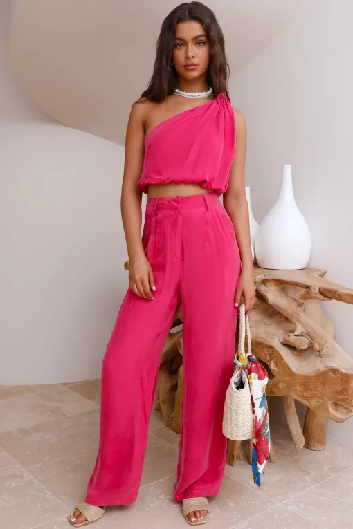 Tropical Dreamscape Crop Top Pink