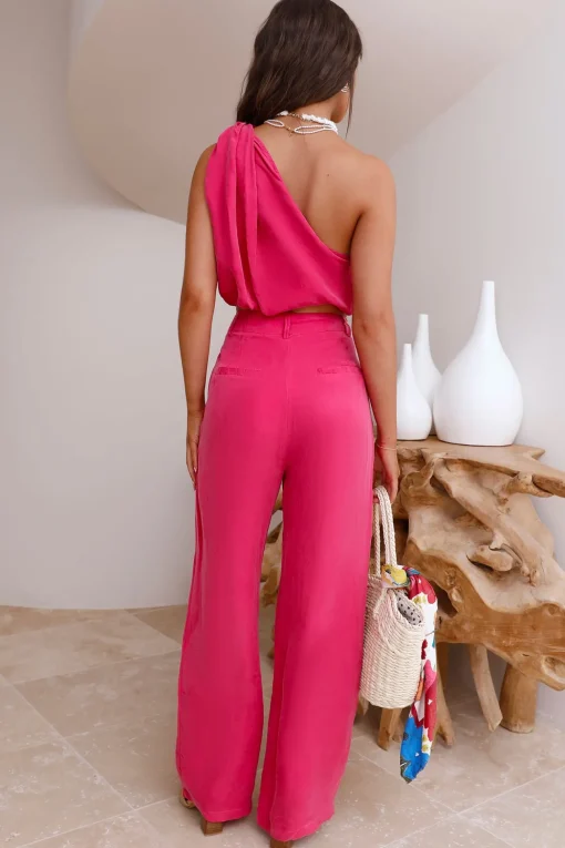 Tropical Dreamscape Crop Top Pink