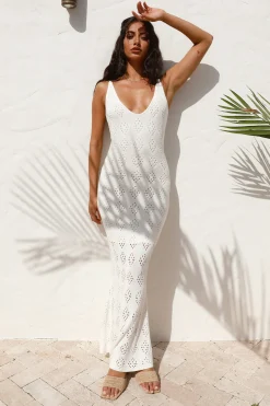 Tuning In Maxi Dress White