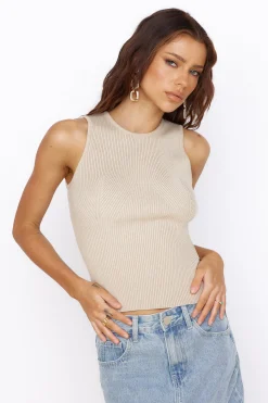 Uplift Your Mind Crop Top Beige