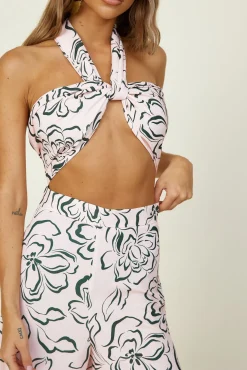 Wait For Me Crop Top Beige