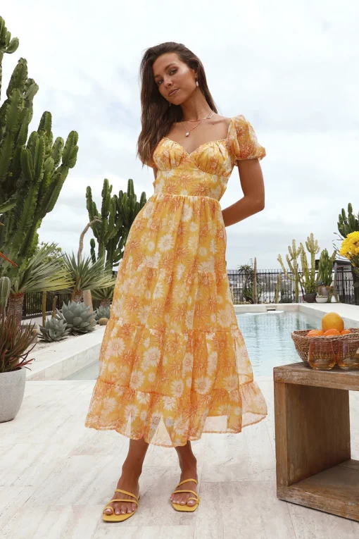 Wallflower Maxi Dress Orange