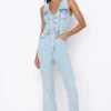 Wherever I Go Jumpsuit Blue Denim