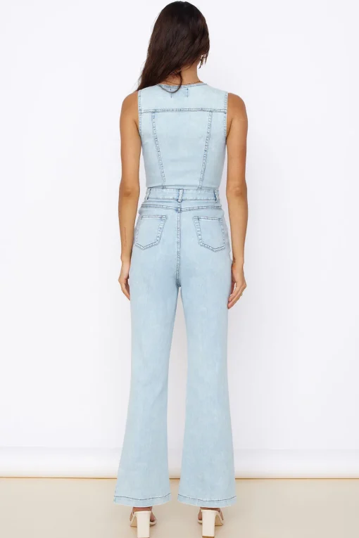 Wherever I Go Jumpsuit Blue Denim