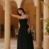 Whispering Willow Maxi Dress Black