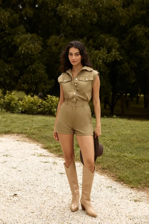 Wilderness Adventure Romper Khaki