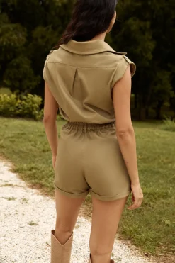 Wilderness Adventure Romper Khaki