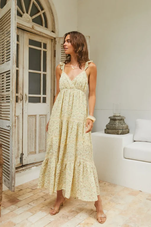 Willow Bloom Maxi Dress Yellow