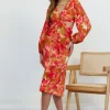 Wish On A Star Midi Dress Red