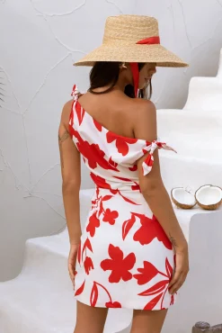 Xanthe Kisses Mini Dress Red
