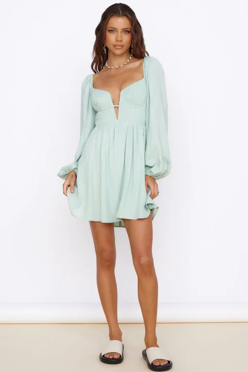 You Are My World Dress Sage
