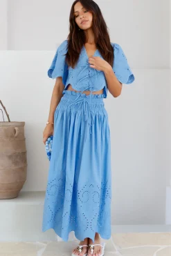 Your Soul Maxi Skirt Blue