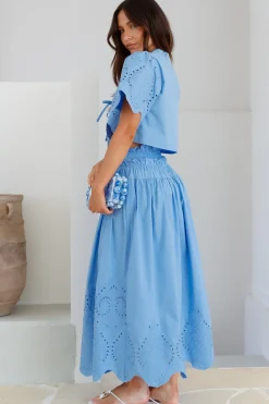 Your Soul Maxi Skirt Blue