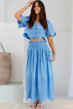 Your Soul Maxi Skirt Blue