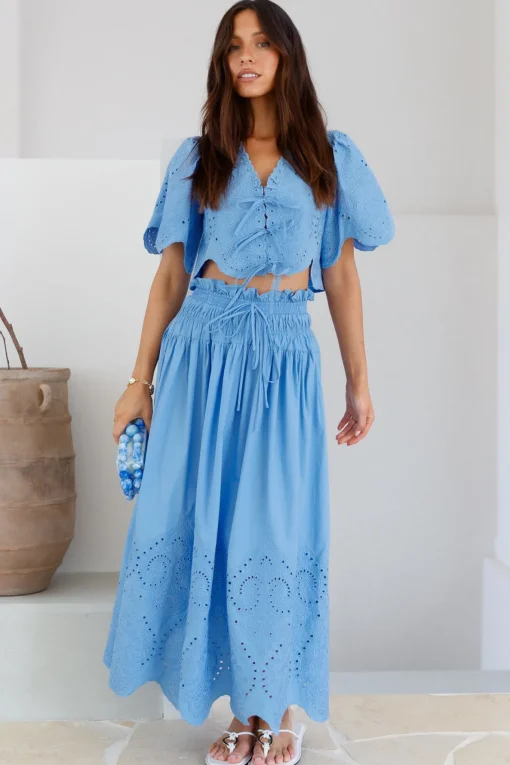 Your Soul Maxi Skirt Blue