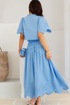 Your Soul Maxi Skirt Blue