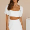 Yours For The Day Crop Top White